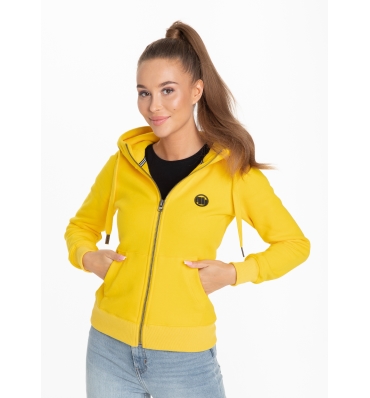 PitBull West Coast - dámska KPZ mikina SMALL LOGO žltá