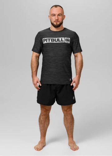 PitBull West Coast - pánské triko casual sport HILLTOP černý melír