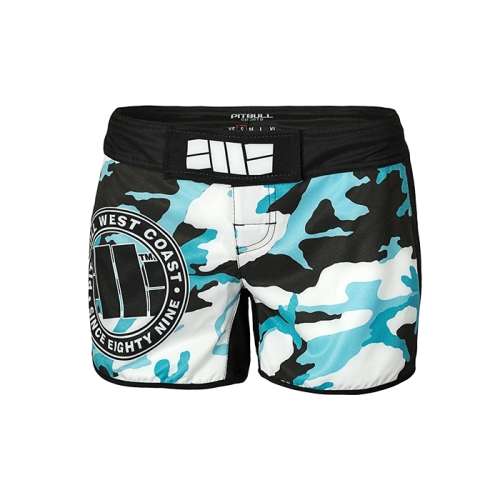 PitBull West Coast - dámske grapplingové šortky CAMO modré