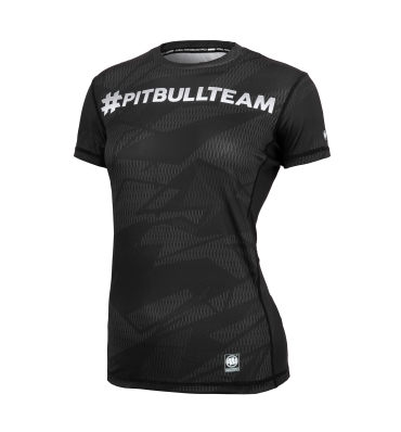 PitBull West Coast - dámsky rashguard Mesh Performance HASHTAG čierny