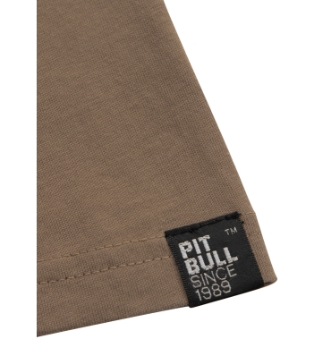 PitBull West Coast - pánské triko SMALL LOGO 170 hnědé (5)