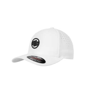PitBull West Coast - kšiltovka full cap LOGO FLEXFIT PERFORATED bílá