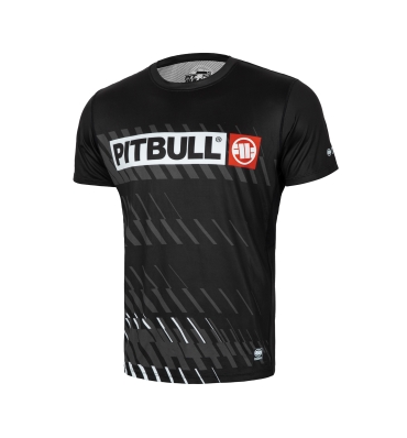 PitBull West Coast - Pánsky funkčný Rashguard STREET DOG z sieťoviny, čierny