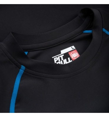 PitBull West Coast - pánsky rashguard L.S. COMPRESSION čierno/modrý (4)