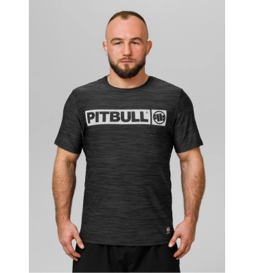 PitBull West Coast - pánske športové tričko HILLTOP čierna melange (1)