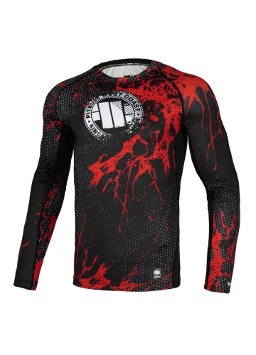 PitBull West Coast - pánsky LS rashguard BLOOD DOG 2 čierny