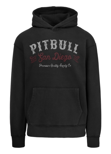PitBull West Coast - pánská KP mikina STRENGHT & RESPECT washed grafitová