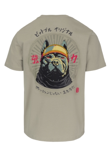 PitBull West Coast - pánské triko MT FUJI šedozelené