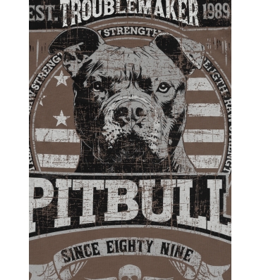 PitBull West Coast - pánske tričko TROUBLEMAKER hnedé (4)