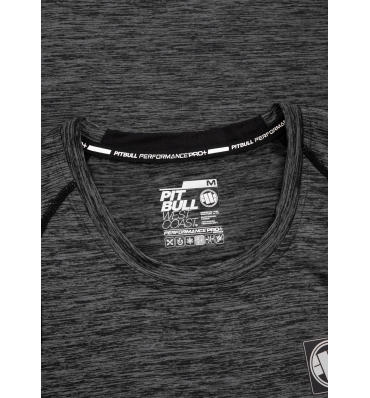 PitBull West Coast - pánsky Tank Top Performance SMALL LOGO šedé melírovanie (3)