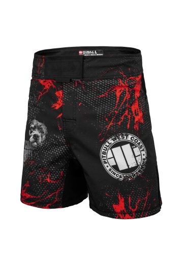 PitBull West Coast - pánské grappling shorts BLOOD DOG 3 černé
