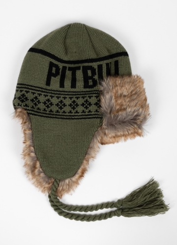 PitBull West Coast - zimní pletená čepice MISSION BAY olivová