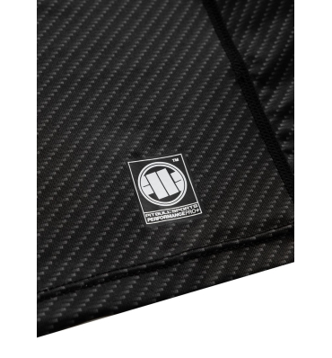 PitBull West Coast - Pánsky PERFORMANCE MESH CARBON SMALL LOGO Rashguard, čierny (5)