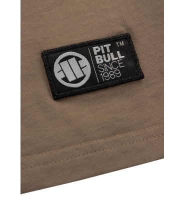 PitBull West Coast - pánské triko SMALL LOGO 170 hnědé (4)