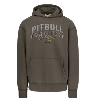 PitBull West Coast - pánská KP mikina SANTA MUERTE washed olivová