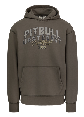 PitBull West Coast - pánská KP mikina SANTA MUERTE washed olivová