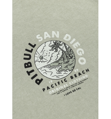 PitBull West Coast - pánské triko PLANET SURF washed béžové (3)