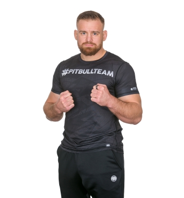 PitBull West Coast - Pánsky funkčný tričko HASHTAG Rashguard, čierne (7)