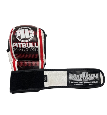 Rukavice MMA P.B.W.C. Logo kožené biele (3)