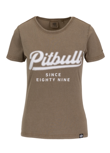 PitBull West Coast - dámske tričko ANGEL LOGO hnedé