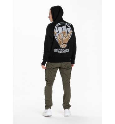 PitBull West Coast - Pánska KP mikinaKEEP ROLLING čierna (1)