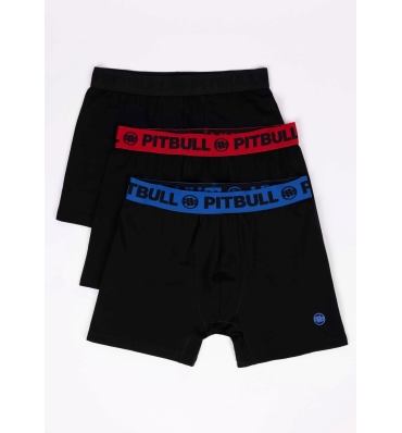PitBull West Coast - sada 3ks boxeriekTAPE COLOR - čierne