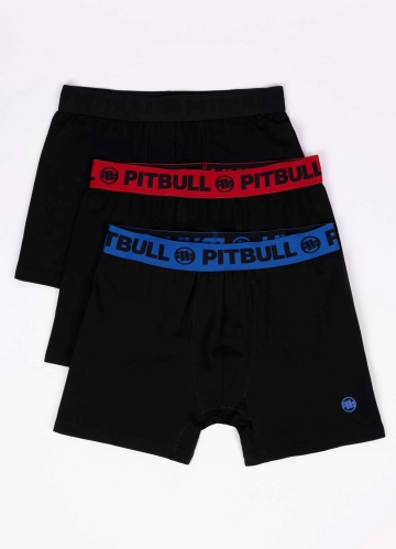 PitBull West Coast - komplet 3ks  boxerek TAPE COLOR - černé