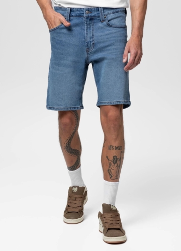 PitBull West Coast - pánské jeansové šortky HORNBLEND classic wash