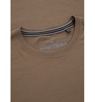 PitBull West Coast - pánské triko SMALL LOGO 170 hnědé (3)