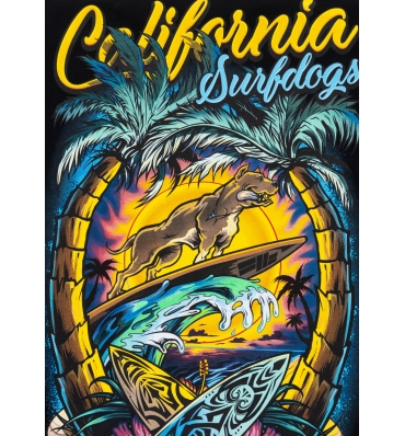 PitBull West Coast - pánske tričko SURF DOG čierne (2)