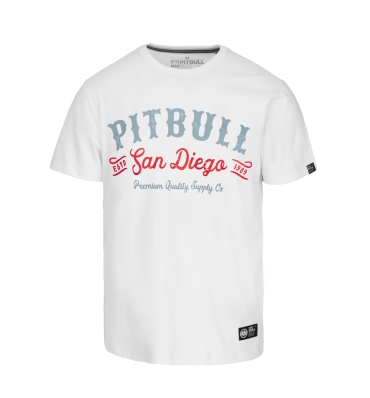 PitBull West Coast - pánské triko STRENGHT RESPECT bílé