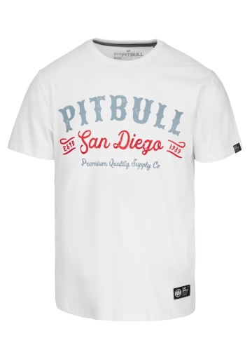PitBull West Coast - pánské triko STRENGHT RESPECT bílé