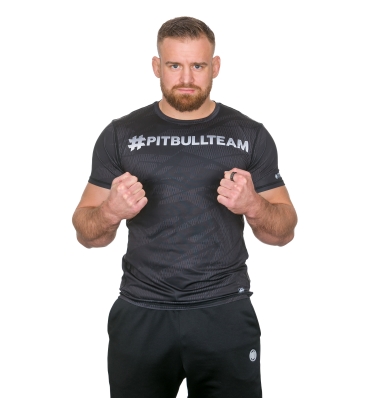 PitBull West Coast - Pánsky funkčný tričko HASHTAG Rashguard, čierne (9)