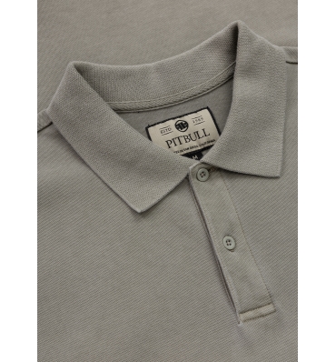 PitBull West Coast - pánské triko WASHED POLO šedé (2)