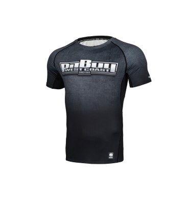 PitBull West Coast - Pánsky rashguard SCRATCH čierny/sivý