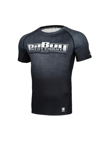 PitBull West Coast - Pánsky rashguard SCRATCH čierny/sivý