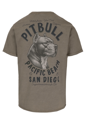 PitBull West Coast - pánské triko PACIFIC hnědé