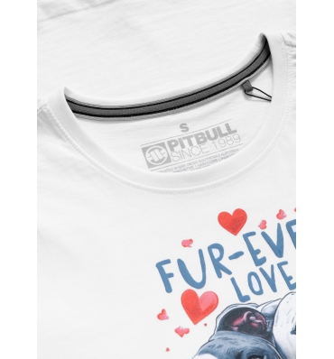 PitBull West Coast - dámske tričko FUR EVER LOVE biele (2)