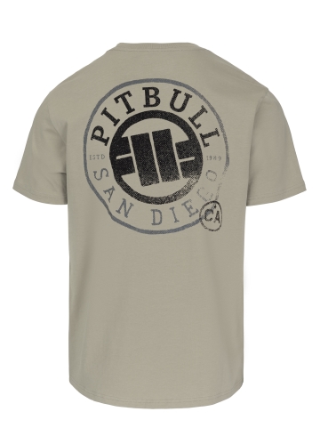 PitBull West Coast - pánské triko SD STAMP béžové