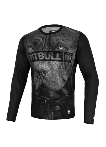 PitBull West Coast - pánsky LS rashguard Performance Mesh BORN IN 1989 čierny