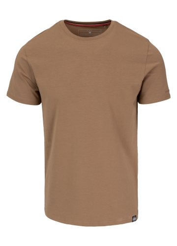 PitBull West Coast - pánské triko slim fit  MINIMAL hnědé