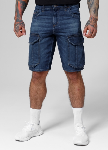 PitBull West Coast - pánské jeansové šortky LONGSPUR navy wash (1)