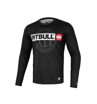 PitBull West Coast - pánský LS rashguard Performance Mesh HILLTOP SPORTS černý
