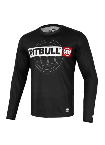 PitBull West Coast - pánský LS rashguard Performance Mesh HILLTOP SPORTS černý