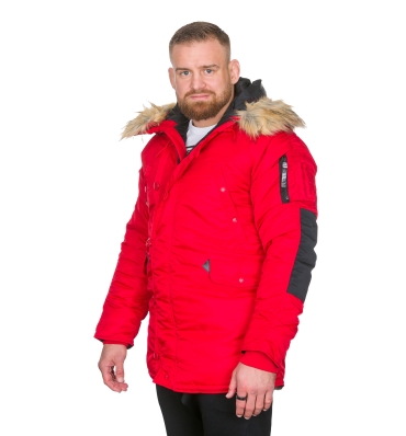 PitBull West Coast - pánska zimná bunda ALDER červená