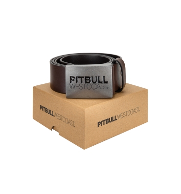 PitBull West Coast - kožený opasek TNT hnědý (2)