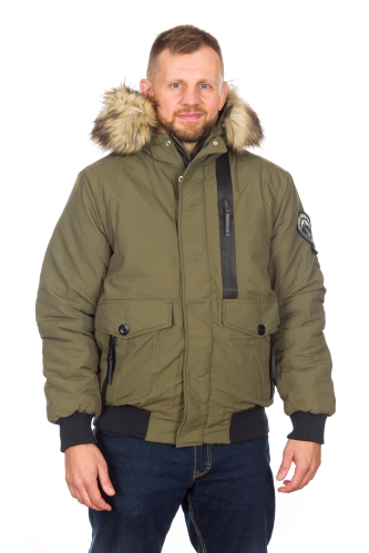 PitBull West Coast - pánska zimná bunda FIRETHORN olivovo zelená