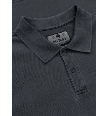 PitBull West Coast - pánske tričko WASHED POLO grafitové (2)
