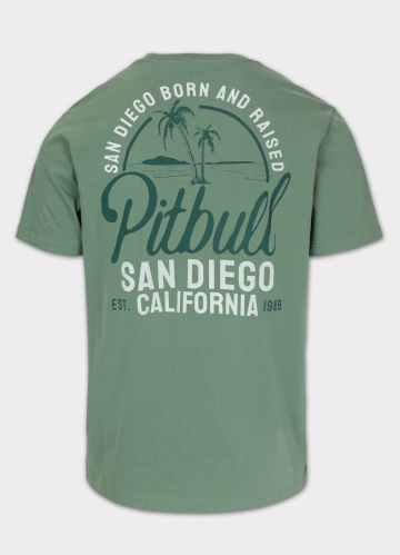 PitBull West Coast - pánské triko SAN DIEGO BORN mintové (1)