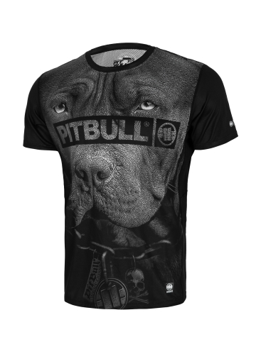 PitBull West Coast - pánsky rashguard Performance Mesh BORN IN 1989 čierny